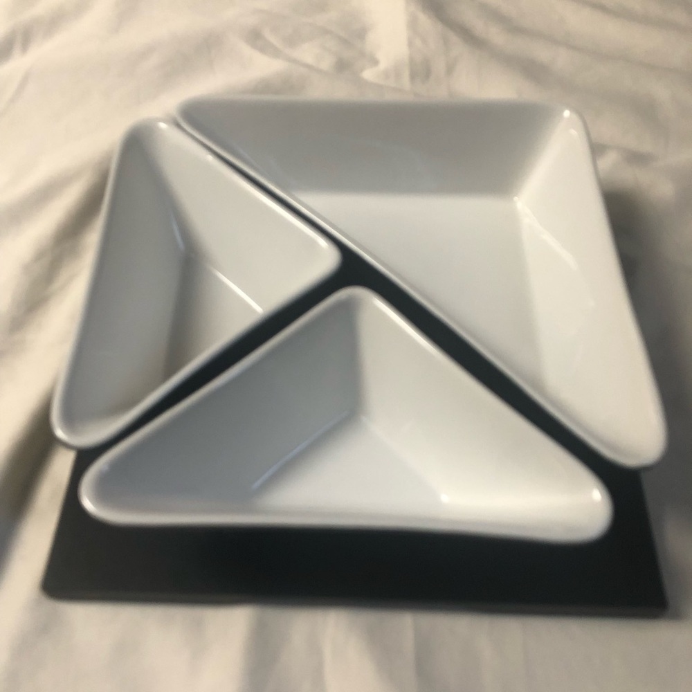 Black And White Ceramic Serving Dish Set